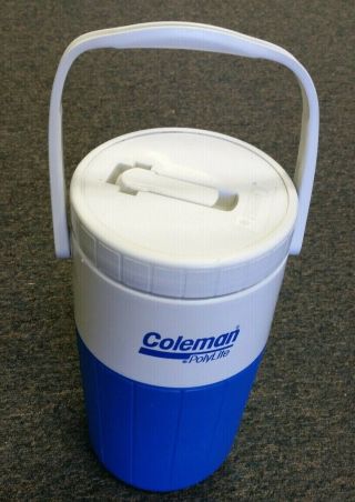 Vintage Blue Coleman Polylite Water Cooler Jug 5590 USA 2