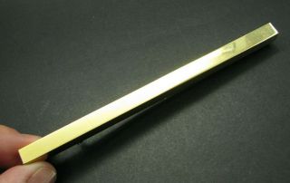 Very Cool Vintage Gold Tone Bar Pin Brooch Long & Thin Modernist Modern Retro