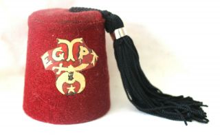 Shriners Mini Fez Hat Vintage " Egypt "