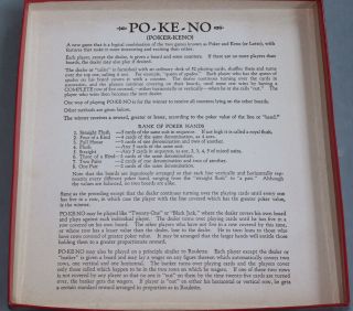 Vintage Po - Ke - No Pokeno Game Poker Keno 12 Board Game Boards Chips 2