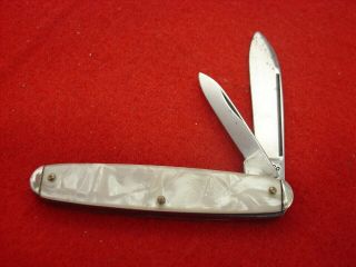 Vintage Camco Camillus Usa Made 3 - 3/8 " 2 Blade Cracked Ice Jack Knife