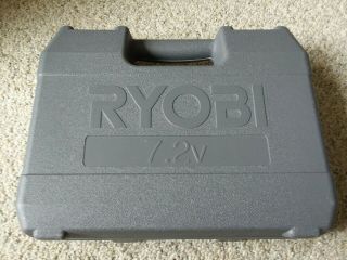 Vintage Grey Ryobi Drill 7.  2 Case Only Empty Shape Gray Tool Box Case