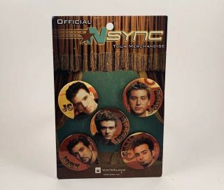 Vintage Nsync Official Nsa Tour,  5 Pins / Buttons 2000 Justin Timberlake