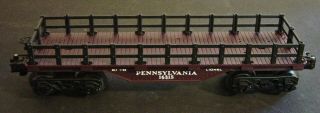 Vintage Lionel O Scale Pennsylvania 16315 Flat Car With Fences (t4)