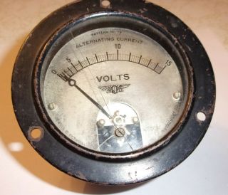 Vintage Jewel Electrical Instrument 74 Voltmeter