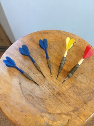 Vintage Assorted Plastic Darts - Tall Steel Tips