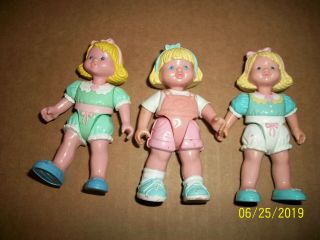 Fisher Price Loving Family Vintage Little Girls 3 Tripplets