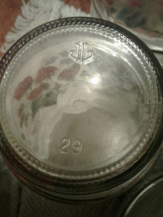 Vintage Anchor Hocking Jelly Jar Glasses SET of 4 Fruit and FLOWER pattern 5