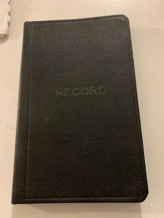 Vintage 7.  5 " X 4.  5 " Standard Blank Books 190 Page Records Book