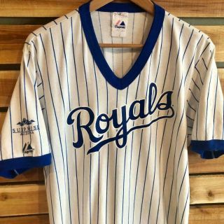 Usa Made Euc Mens Vtg 90s Majestic Kansas City Royals Baseball Jersey Xl