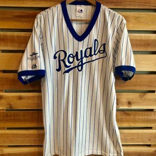 USA Made EUC Mens VTG 90s Majestic Kansas City Royals Baseball Jersey XL 2