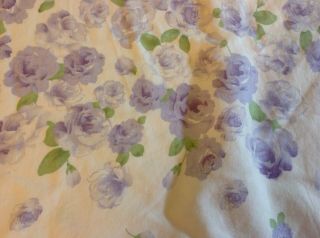 Vintage White & Lilac Purple Vintage Cotton Duvet Cover,  70 X 92 "