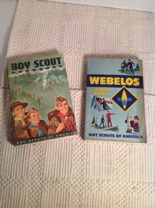 Vintage Boy Scout Handbook Dated 1968 And Webelos 1969