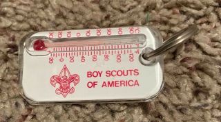 Vintage Boy Scout Of America Thermometer / Wind Gauge Key - Chain Keychain Sun Co.