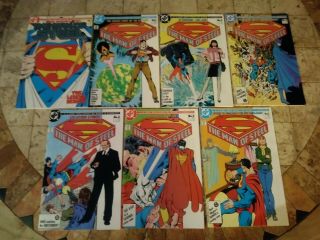 Vintage 1986 Dc The Man Of Steel Superman Mini - Series W/ Both 1 Covers -
