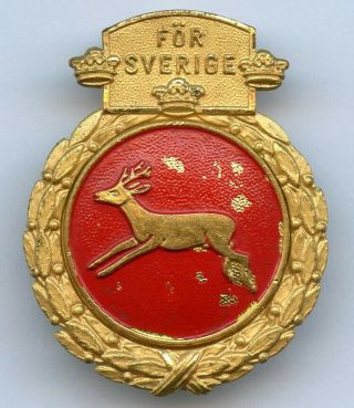 Sweden Vintage Hunting Federation Badge Pin Grade