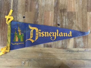 Vintage 1960s Disneyland Walt Disney Productions Felt Pennant.