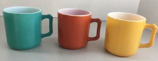 Vintage Colored 3” Tall Anchor Hocking Fire - King Coffee Mug (u.  S.  A. )