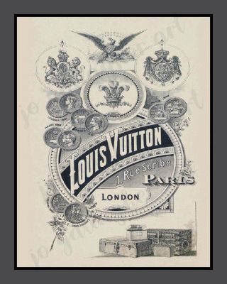 Louis Vuitton London Paris Vintage Print.