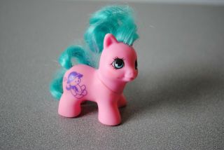 Vintage My Little Pony Baby Newborn,  Pink With Turquoise Hair,  Hasbro,  1980 