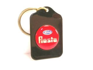 Vintage Nos Ford Fiesta Key Logo Keychain Fob Keyring B - E Industries Usa Made