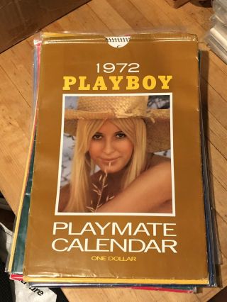1972 Vintage Playboy Wall Calendar In Sleeve