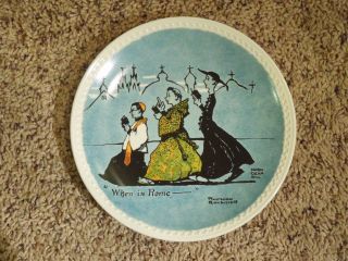 Vintage Newell Pottery Co Norman Rockwell When In Rome Decorative Plate 19922d