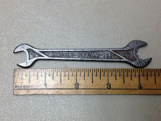 Vintage Barcalo Buffalo C8 Early Inlaid 3/8 - 7/16 Open End Wrench Rare Old Tool
