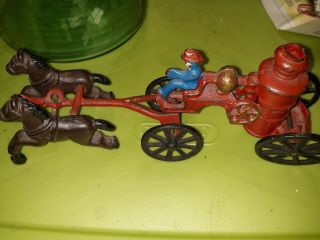 Vintage,  Cast Iron Metal Toy,  Horse And Buggy W/ Driver