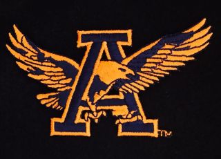 Auburn Tigers " War Eagle " Vintage Embroidered Iron On Patch Nos 4.  0 " X 2.  0 " A1