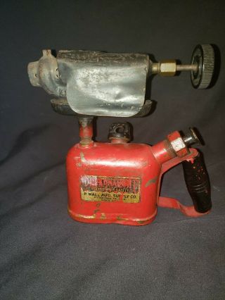 Vtg Antique P.  Wall Supply Co Pittsburgh Pa Solder Torch