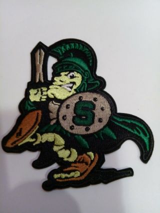 Msu Michigan State Spartans Vintage Embroidered Iron On Patch 4 " X 3.  5 "