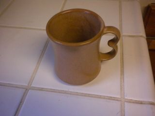 Vintage Frankoma Pottery Plainsman Tan/brown C9 Double Trigger Finger Mug/cup