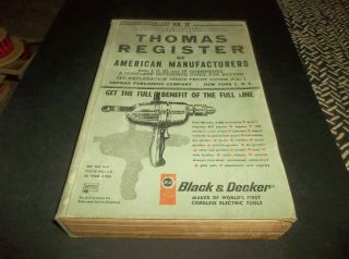 Vtg 1963 Thomas Register Of American Manufacturers Book - Gr8 Tool Advertising