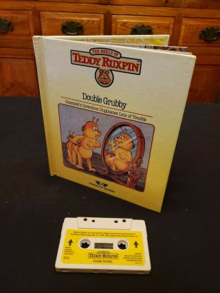 Vintage Teddy Ruxpin - Double Grubby - Book And Cassette Tape -