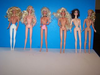 6 Vintage Barbie (old Style 1966 Body) For Restoration Or Ooak Projects