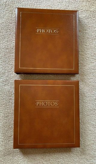 Set Of 2 Vintage Hallmark Self Adhesive Binder Photo Albums 16 Pages