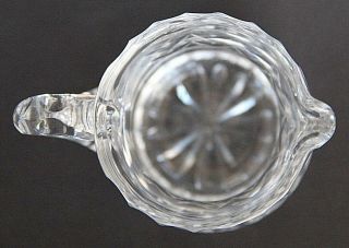 Vintage crystal milk jug 10 cm high diamond pattern 4