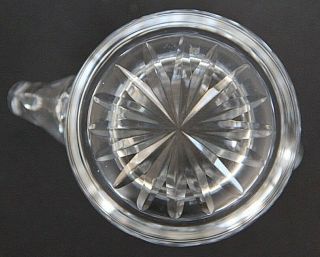 Vintage crystal milk jug 10 cm high diamond pattern 5