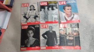 Vintage Life Magazines Six - 1950 - 1959 - Great For Scrapbooking