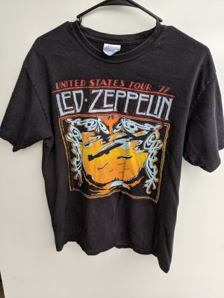 Vintage Led Zeppelin Tour T - Shirt United States Tour 77 