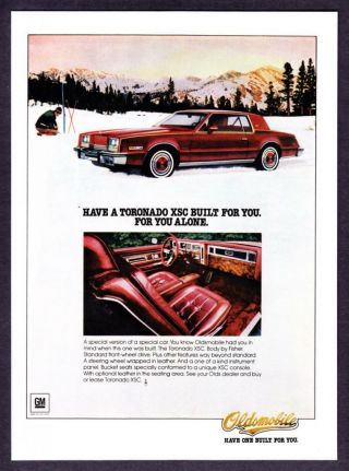 1979 Oldsmobile Toronado Xsc Coupe Photo " A Special Version " Vintage Print Ad