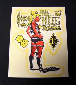One Percent Club 1 Er Rat Fink Ed Big Daddy Roth Poster Print Vintage Harley