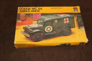 Vintage Testors Italerei 1/35 Dodge Wc 54 Ambulance Model Kit,  856