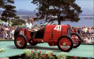 Cars 1911 Fiat Model S74 Grand Prix Racer Chrome Postcard Vintage Post Card