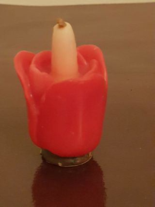 Vintage Gurley Novelty Co.  Red Rose Flower Candle