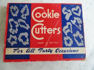 Vintage Tin Cookie Cutters For All Party Occasions Holidays 12