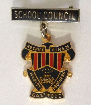Eastwood Marist Brothers School Council Badge Pin Vintage (e9)