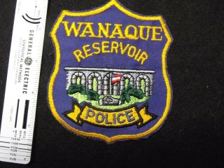 Jersey Wanaque Reservoir Police Patch Vintage Defunct Old Dept Patch Cheese