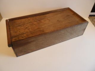 Wonderful Large Vintage Slide Top Wooden Box